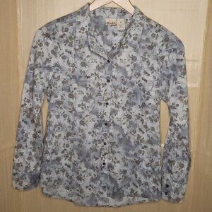 Mudd New Juniors Blue  Floral Button Down Shirt Medium
